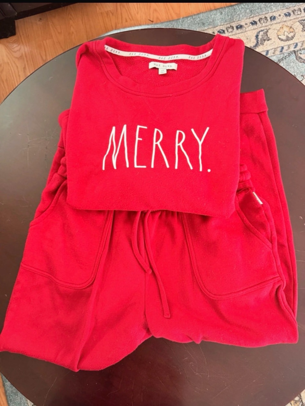 Rae Dunn Red "MERRY." sweats